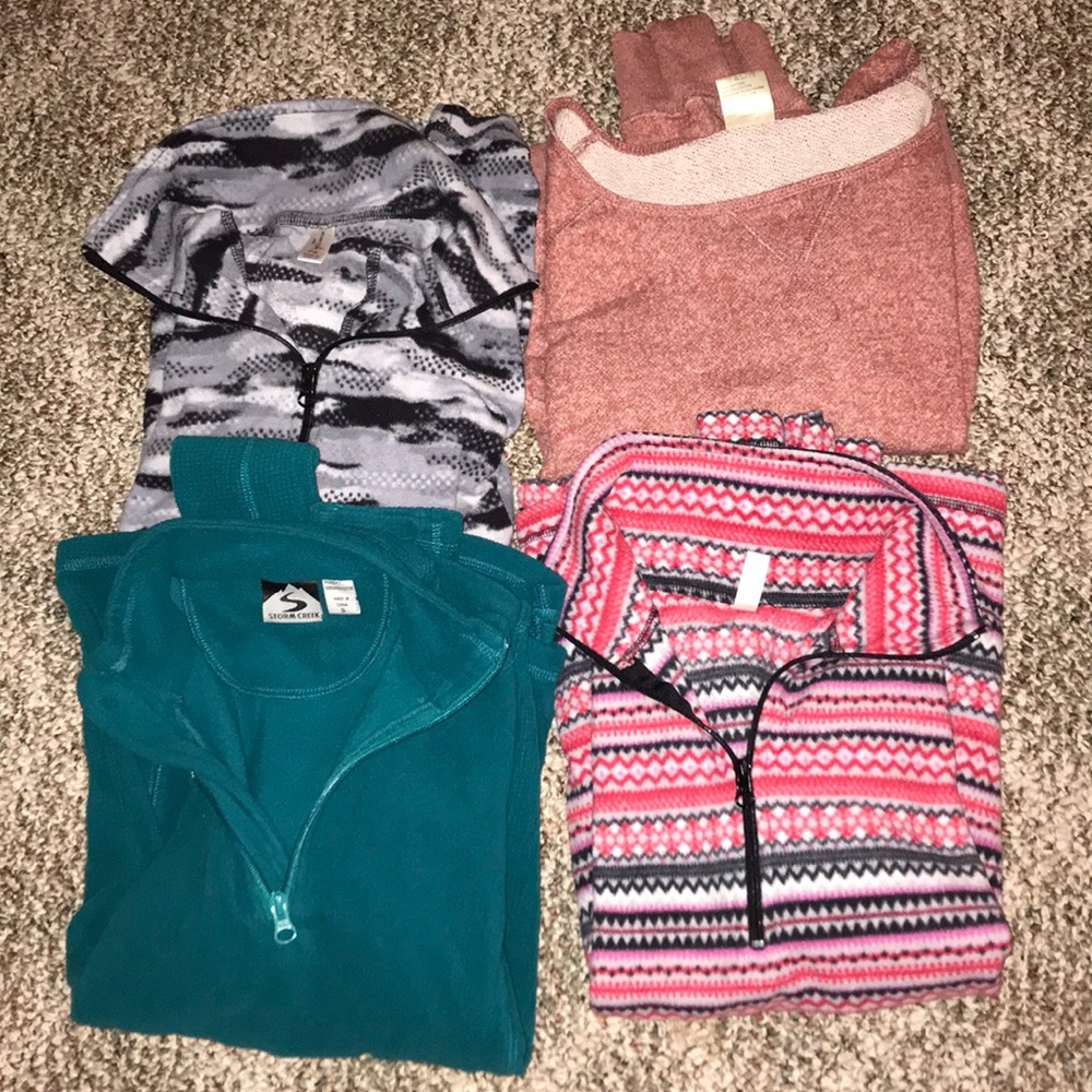 Crew neck/ half zip bundle